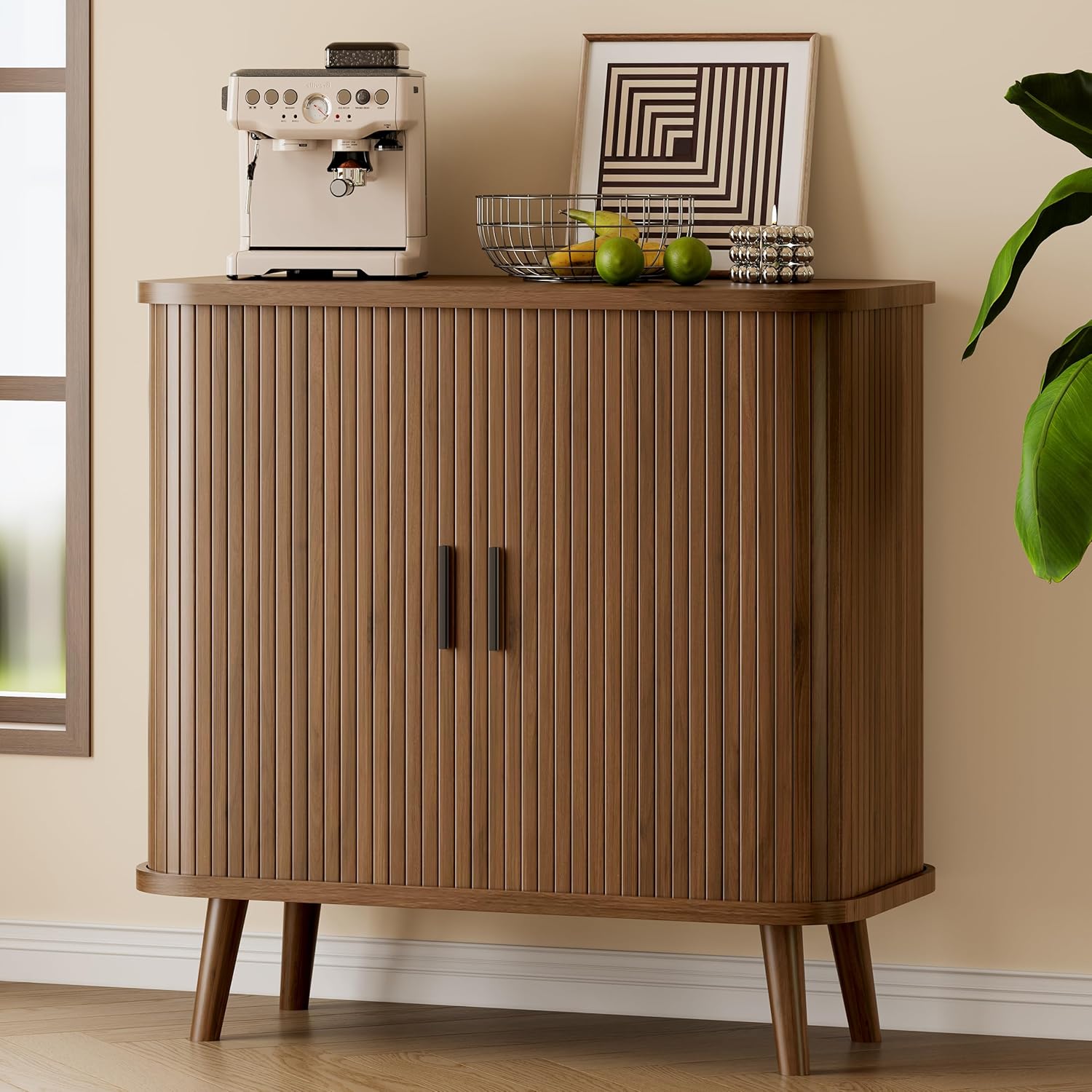 31.5" Wide Fluted Modern Accent Storage Cabinet - Canva Home