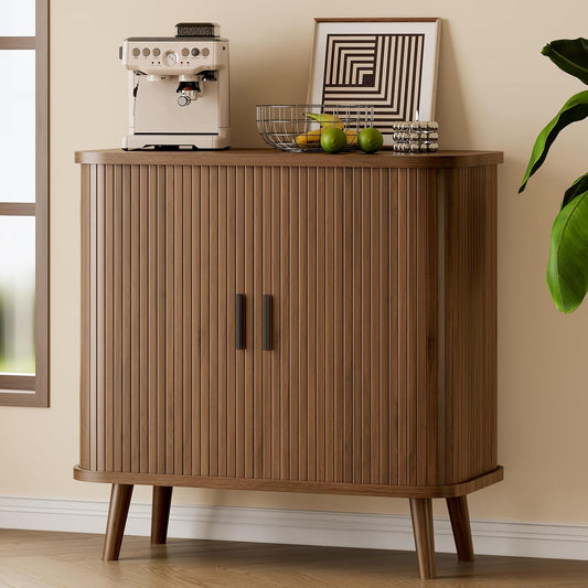 31.5" Wide Fluted Modern Accent Storage Cabinet - Canva Home
