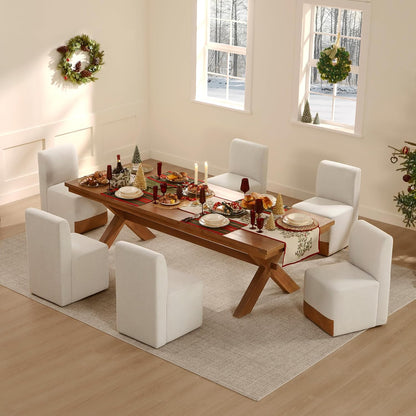 Dining Chairs with Casters Set of 2