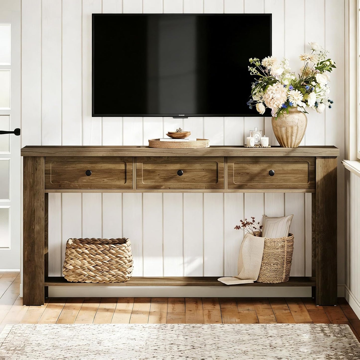 70.9" TV Stand for TVs up to 80 Inches with 3 Drawers - Canva Home