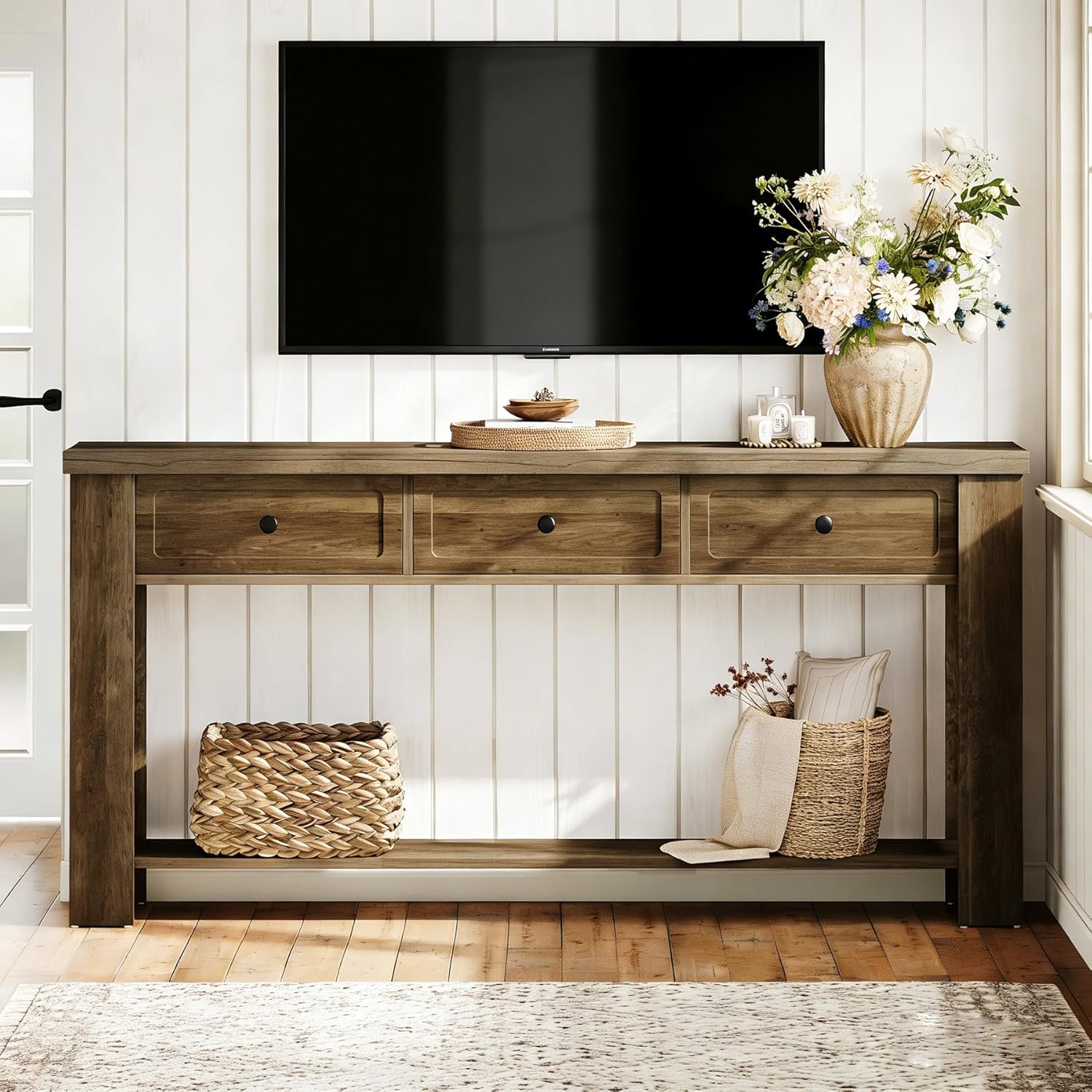 70.9" TV Stand for TVs up to 80 Inches with 3 Drawers - Canva Home