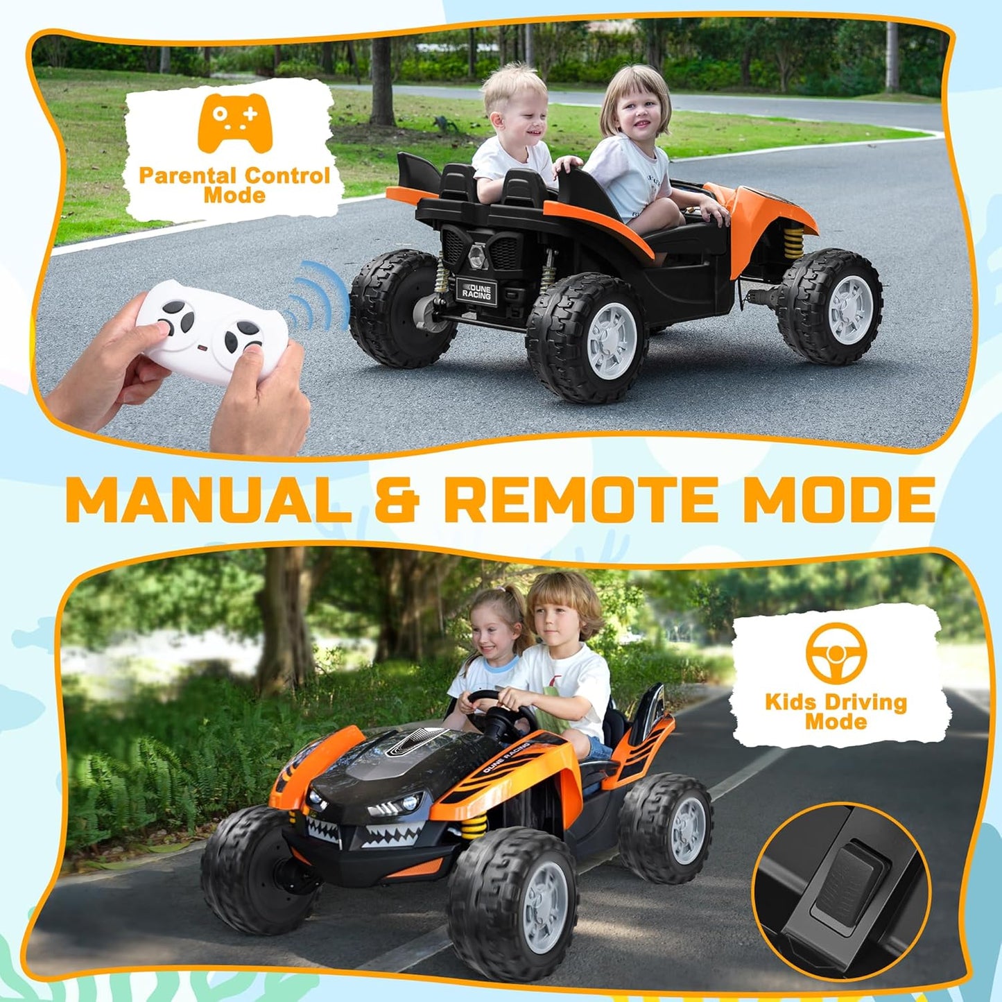 24V 4x4 Dune Racer Ride-On Car - Canva Home