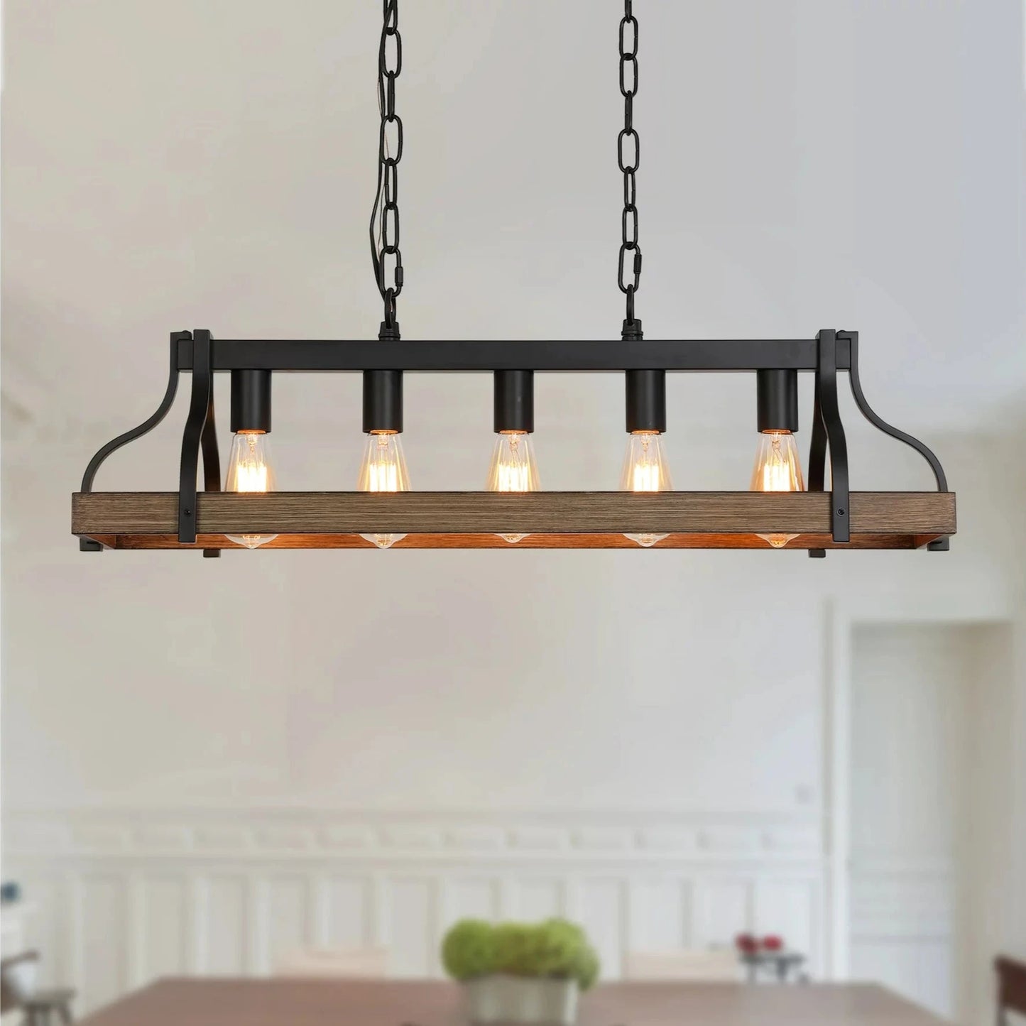 Rustic Farmhouse Dining Room Chandelier