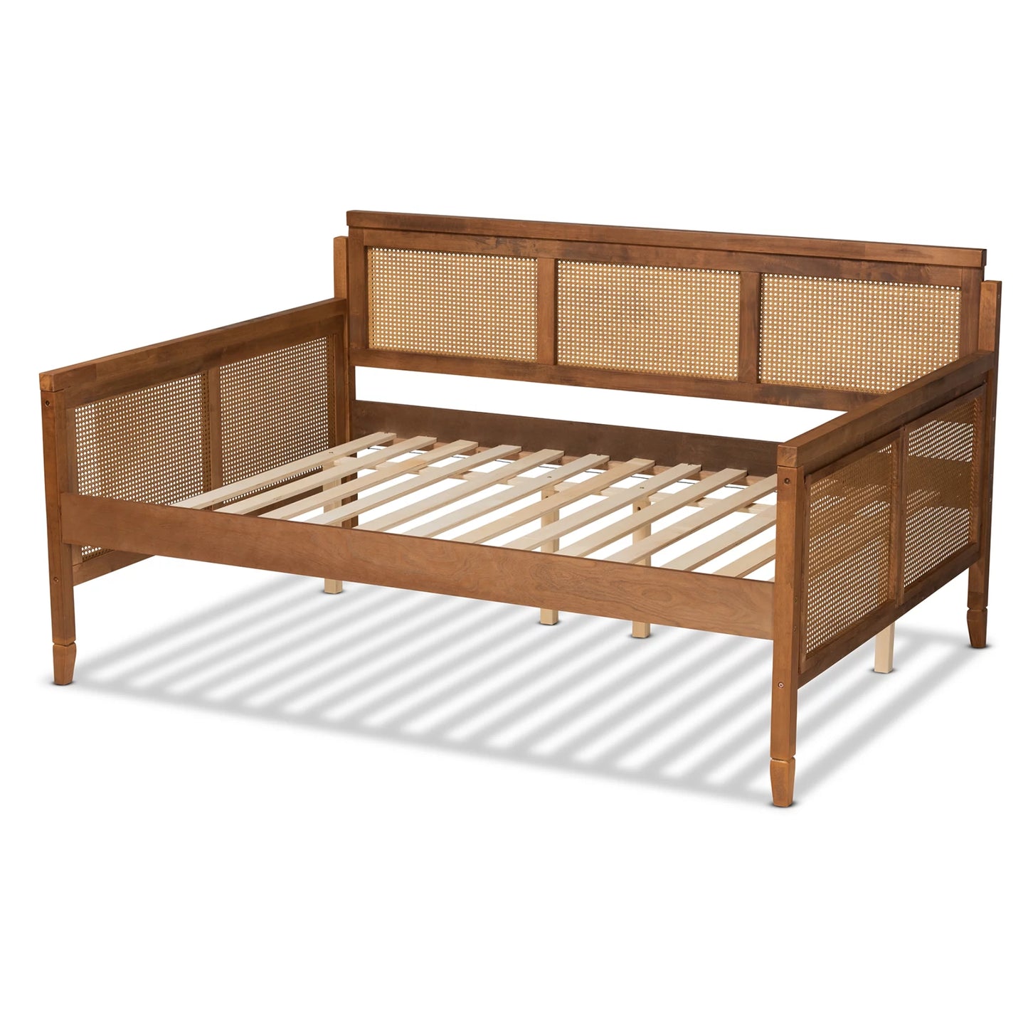 Louie Full Wooden Rattan Daybed