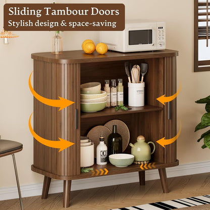31.5" Wide Fluted Modern Accent Storage Cabinet - Canva Home