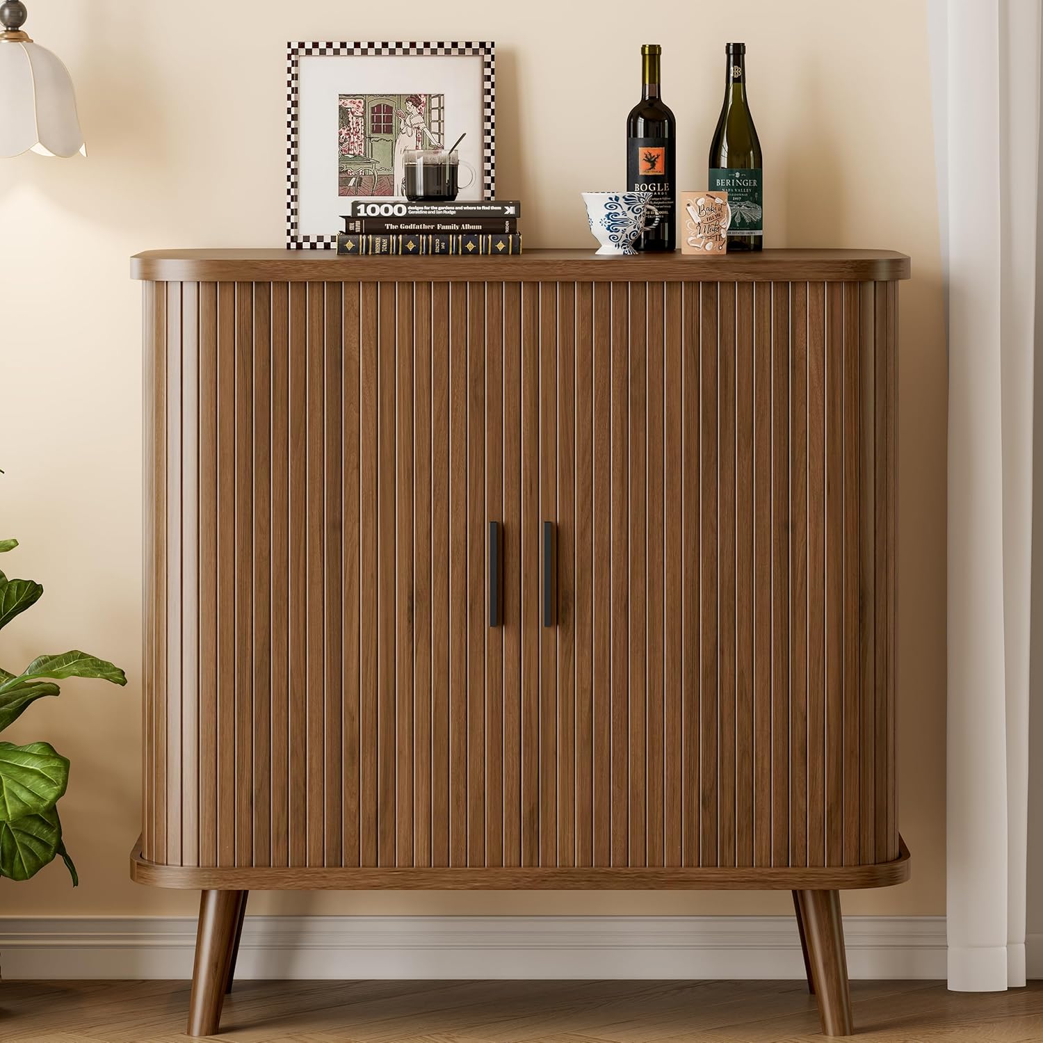 31.5" Wide Fluted Modern Accent Storage Cabinet - Canva Home