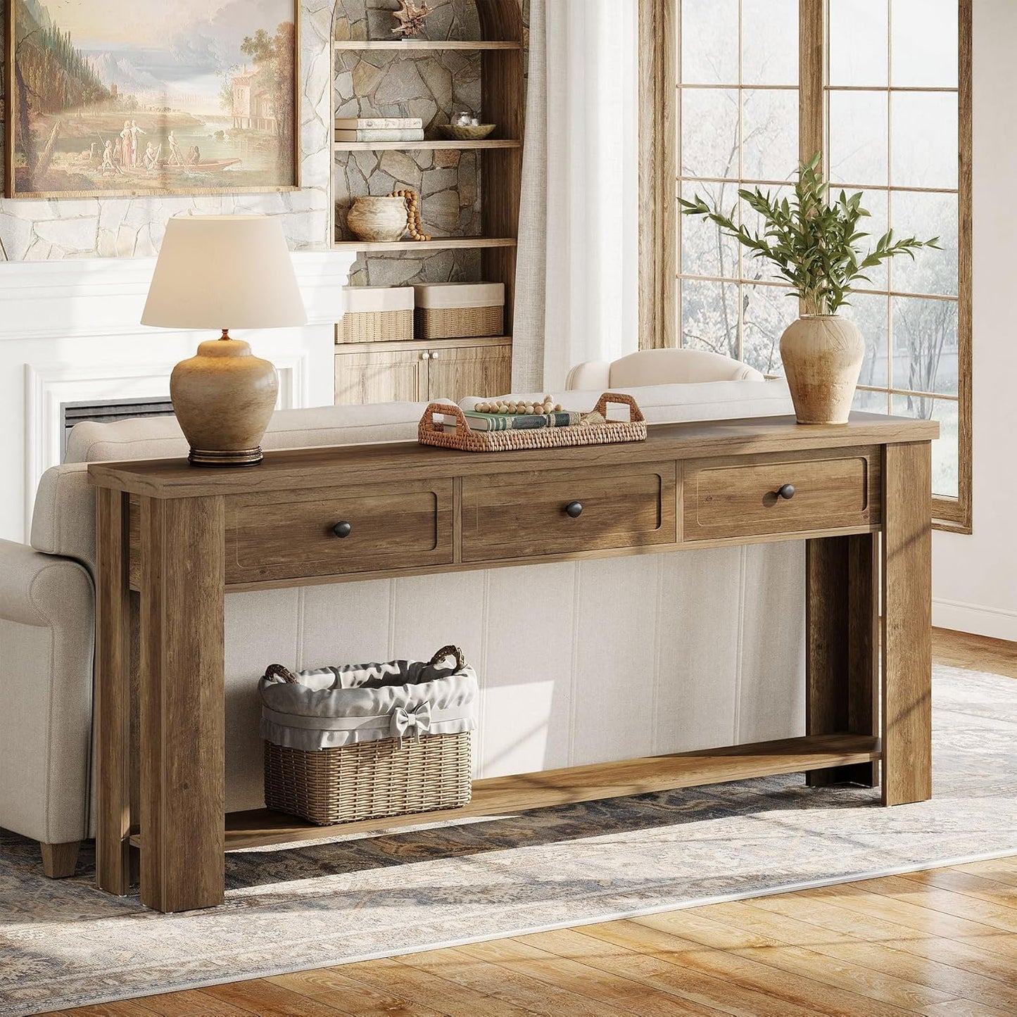 70.9" TV Stand for TVs up to 80 Inches with 3 Drawers - Canva Home