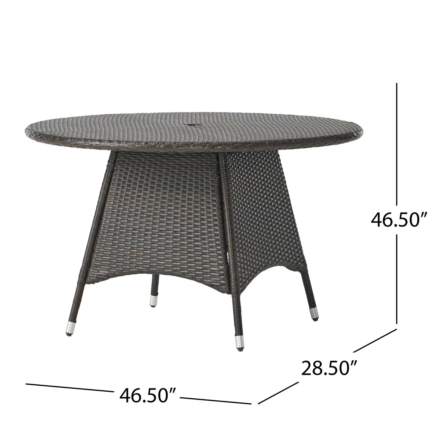 Ramsey Outdoor Wicker Round Dining Table - Canva Home