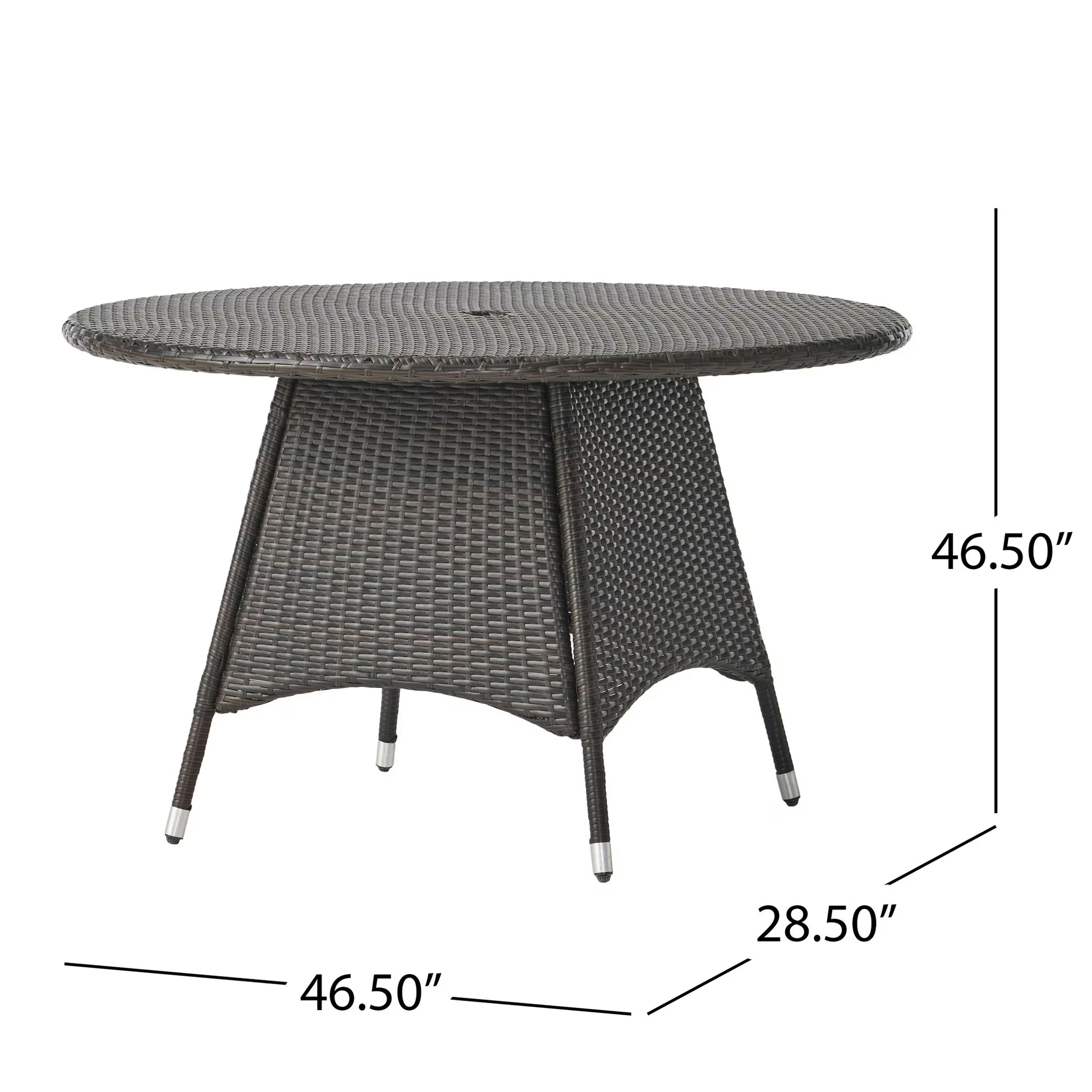Ramsey Outdoor Wicker Round Dining Table - Canva Home