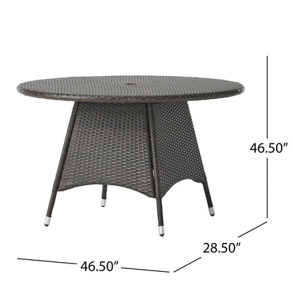 Ramsey Outdoor Wicker Round Dining Table - Canva Home