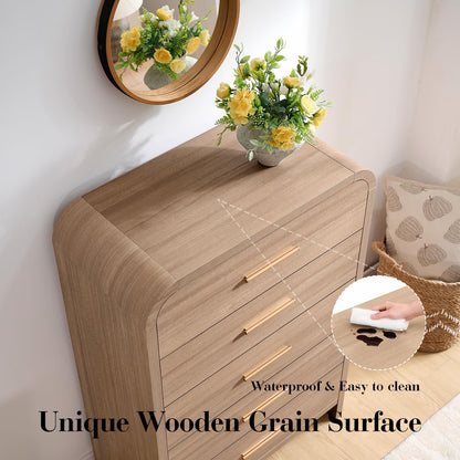 Vintagearth 5-Drawer Dresser - Canva Home