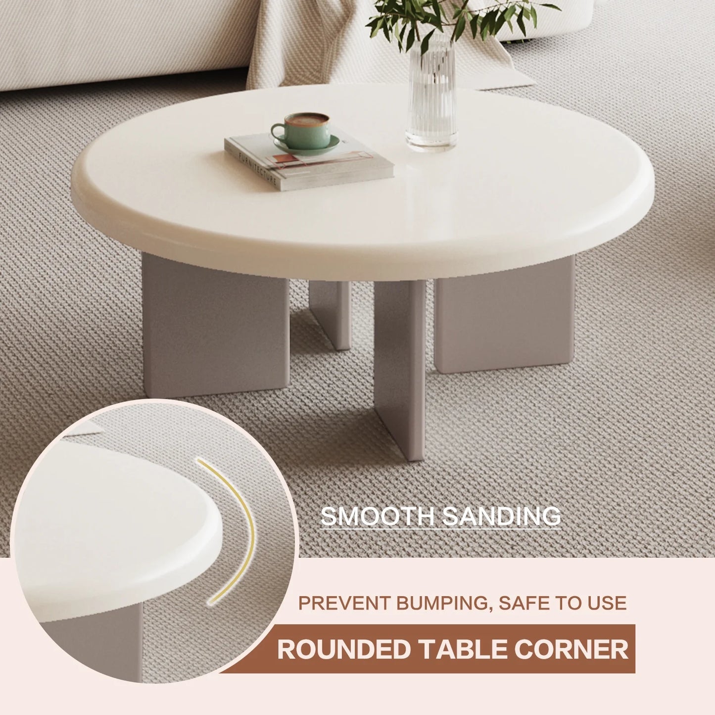 Lila Modern Round Coffee Table