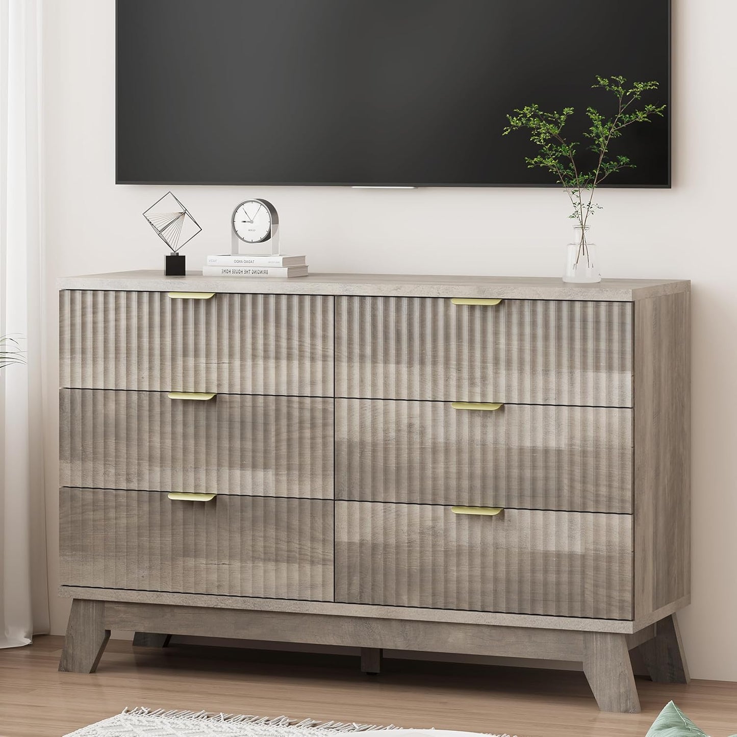 48" Wide Modern Chest of Drawers with Metal Handle - Canva Home