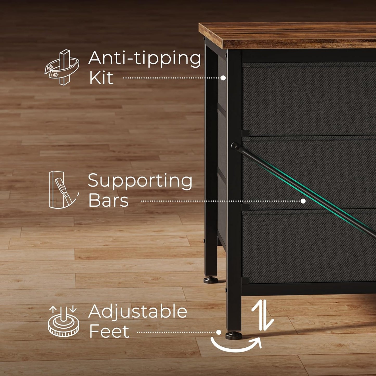 63" Dresser for Closet