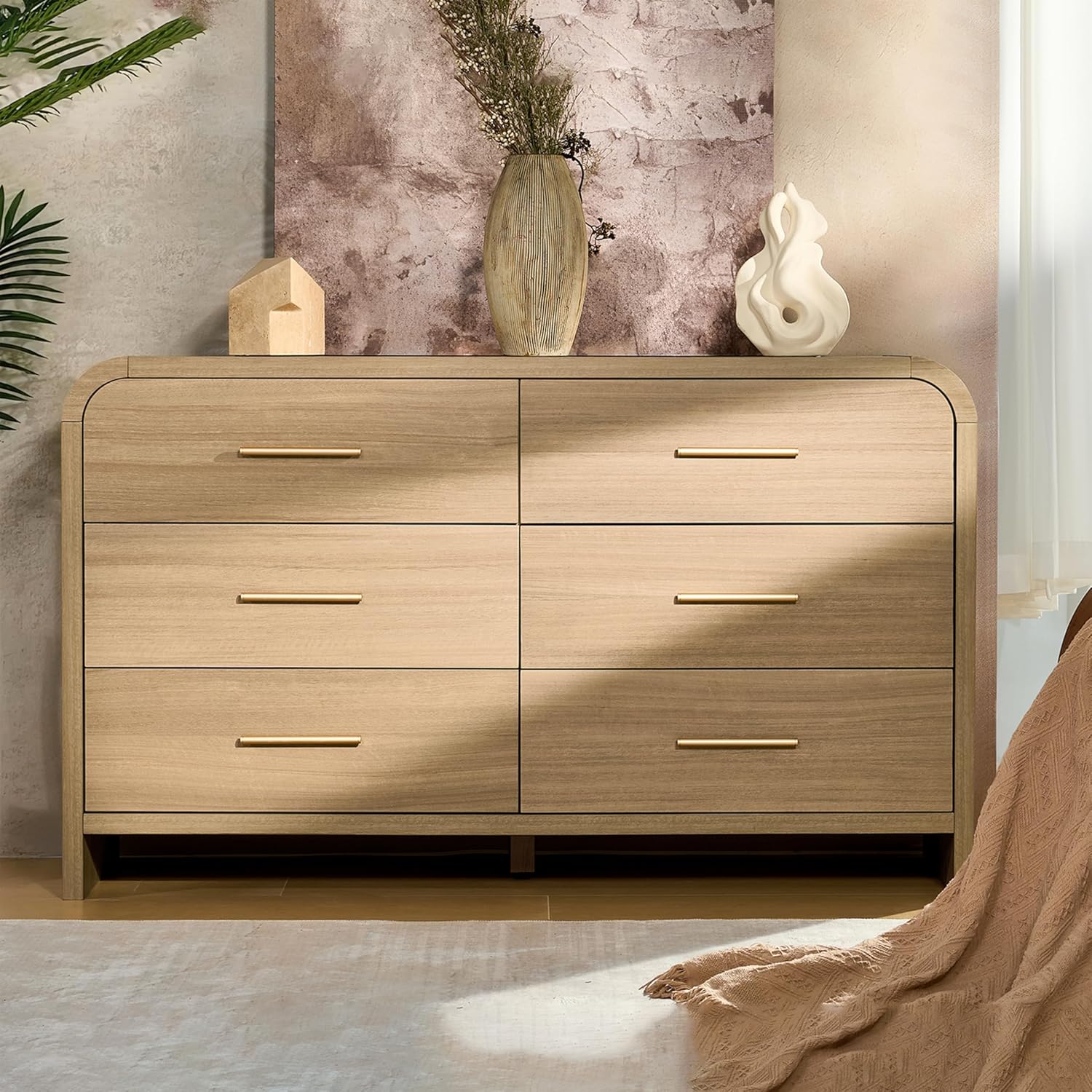 EliteSet Curved 6-Drawer Dresser - Canva Home