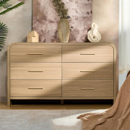 EliteSet Curved 6-Drawer Dresser - Canva Home