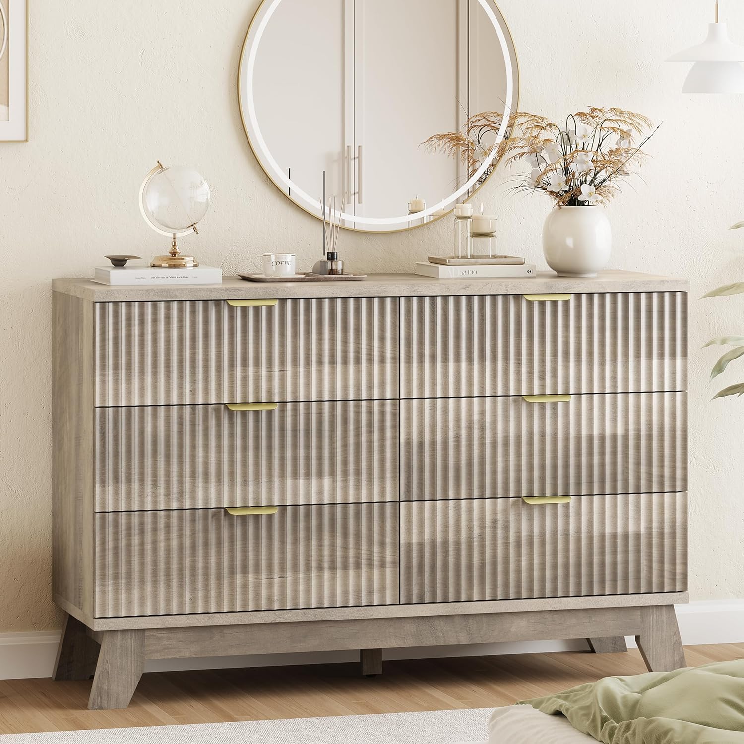 48" Wide Modern Chest of Drawers with Metal Handle - Canva Home