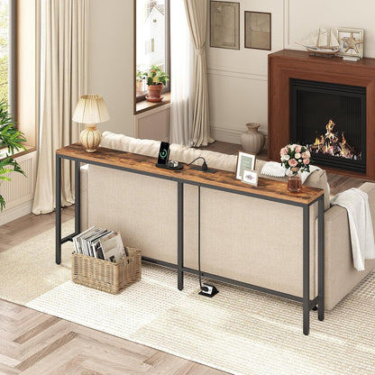 Juliette 70.9" Narrow Console Table with Outlet & USB-C