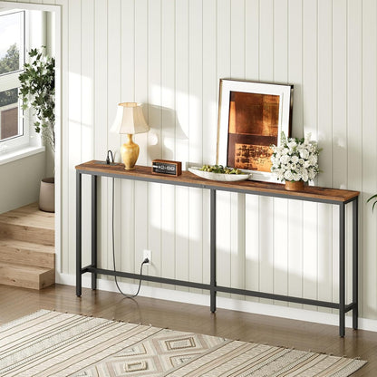 Juliette 70.9" Narrow Console Table with Outlet & USB-C
