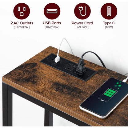 Juliette 70.9" Narrow Console Table with Outlet & USB-C