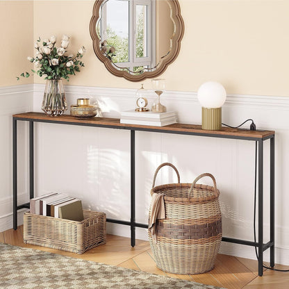 Juliette 70.9" Narrow Console Table with Outlet & USB-C