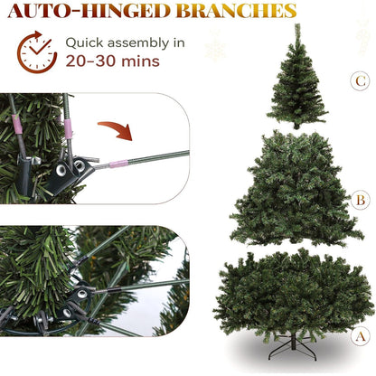 Noelle 7.5 ft Pre-Lit Spruce Christmas Tree with Remote, 550 Dual-Color LEDs