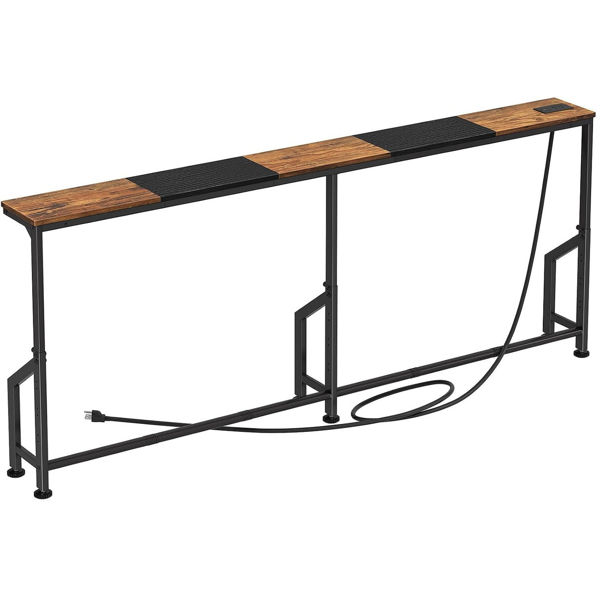 Imelda 76.9" Height-Adjustable Narrow Console Table with Outlet