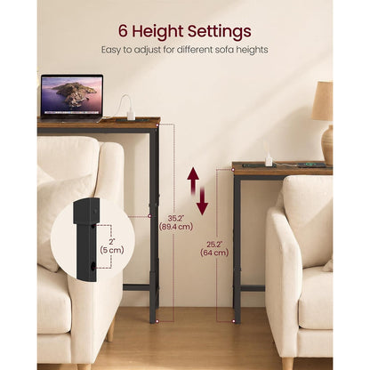 Sylvie 106.3" Height-Adjustable Narrow Console Table with Outlet
