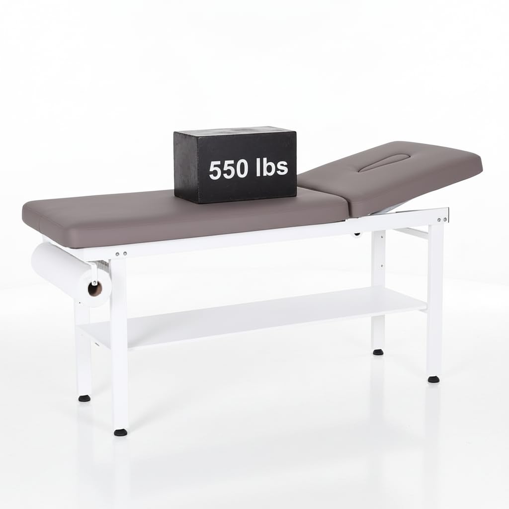 27.6" Width Comfortable Fixed Height Medical Exam Table Backres - Canva Home