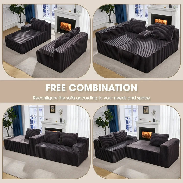 Modular 2 L-shaped Sectional Sofa