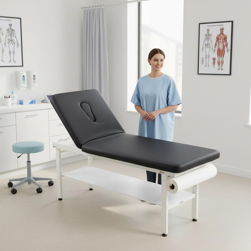 27.6" Width Comfortable Fixed Height Medical Exam Table Backres - Canva Home