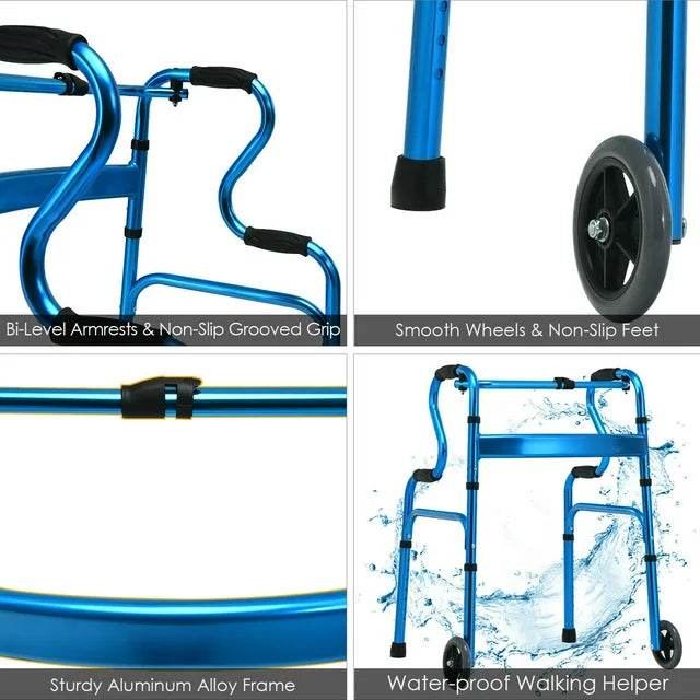 Heavy Duty Senior Lightweight Mobility Walker (Dual Handle)