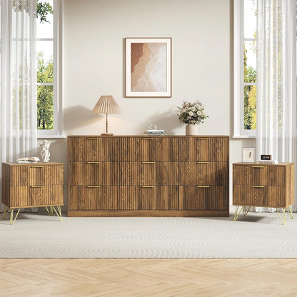 9 Drawer Dresser and Nightstand Sets for Bedroom