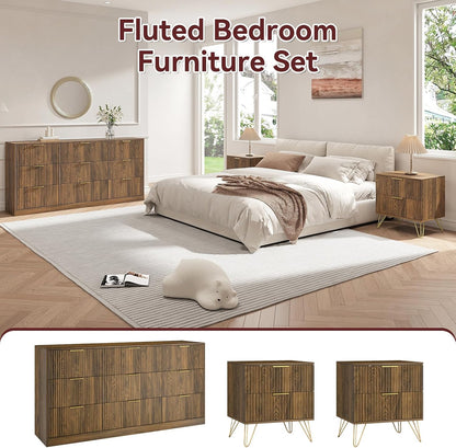 9 Drawer Dresser and Nightstand Sets for Bedroom