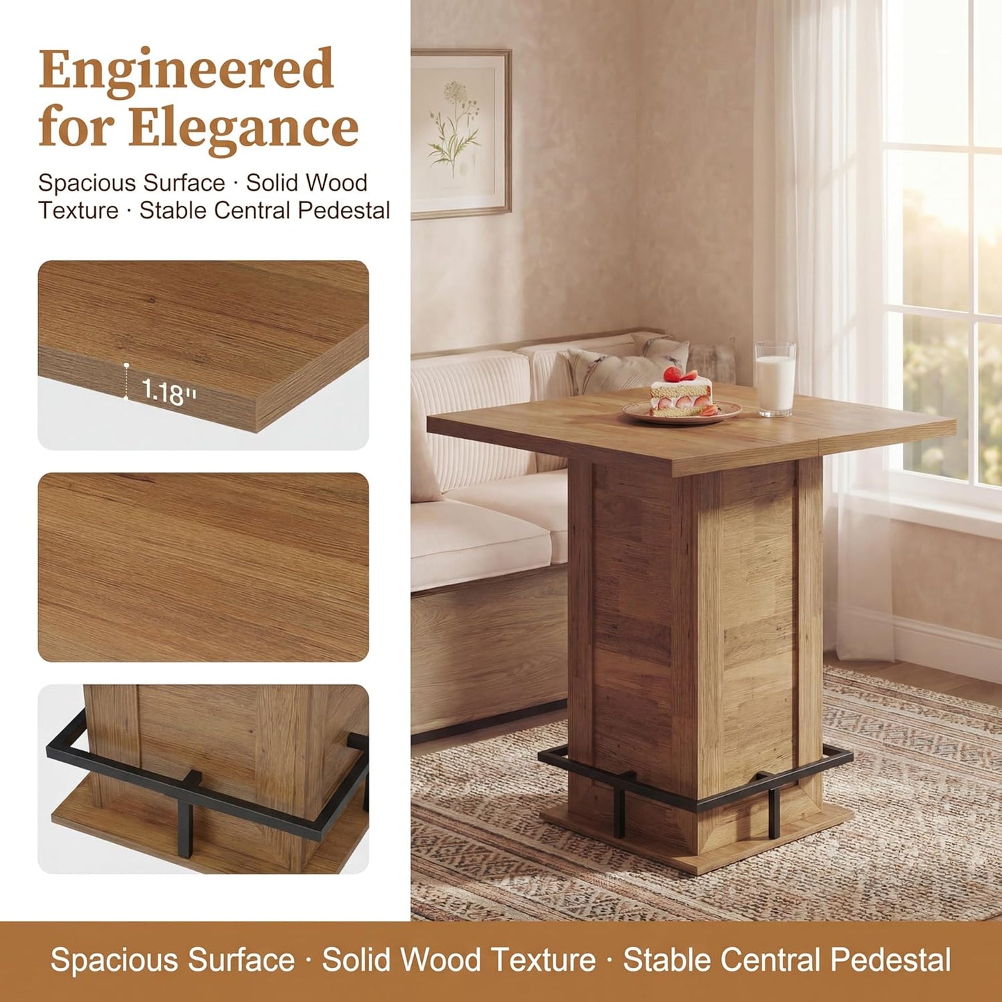 39.4" H Counter Height Pub Table - Canva Home