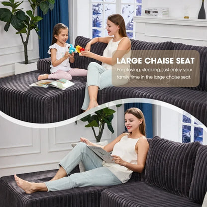 Modular 2 L-shaped Sectional Sofa