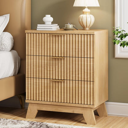 24" Wide Side Table with 3 Large Storage Drawers - Canva Home