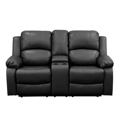 Rowe Leather Recliner Loveseat With Console