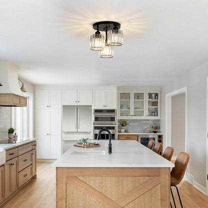 Crystal Semi Flush Mount Ceiling Light - Canva Home