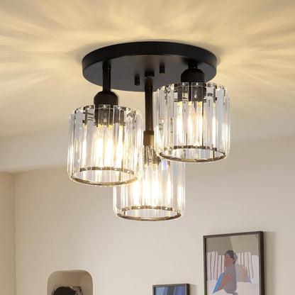 Crystal Semi Flush Mount Ceiling Light - Canva Home