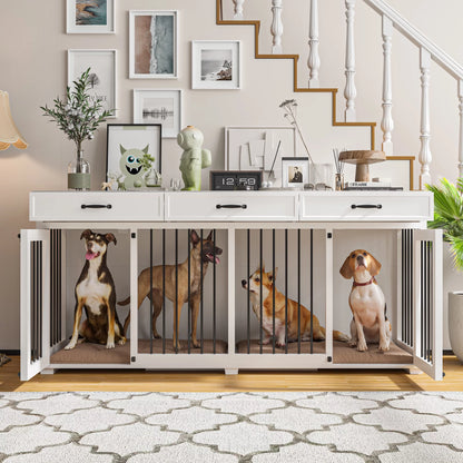 Mayer Double Dog Crate Furniture For 2 Dogs