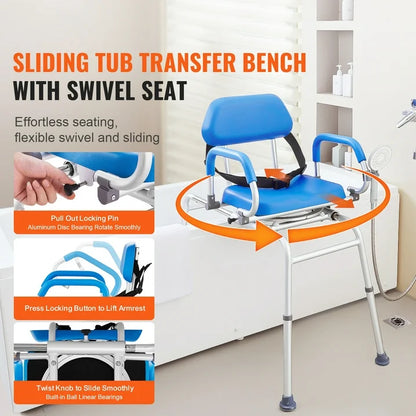 Senior Sliding Transfer Shower Bench 