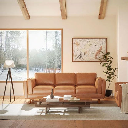 88” Valencia Artisan Full Leather Sofa - Canva Home