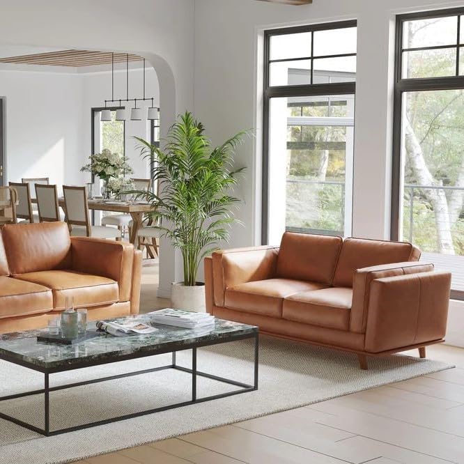 88” Valencia Artisan Full Leather Sofa - Canva Home