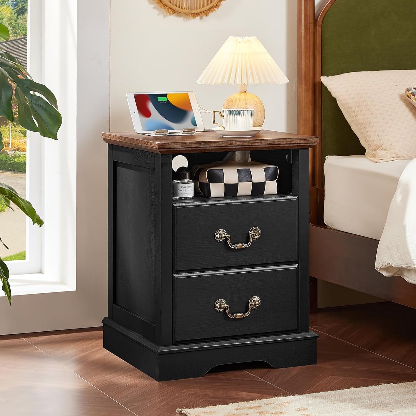Farmhouse Dressers & Night Stand Set of 4,54" Wide 7 Drawer Dresser - Canva Home
