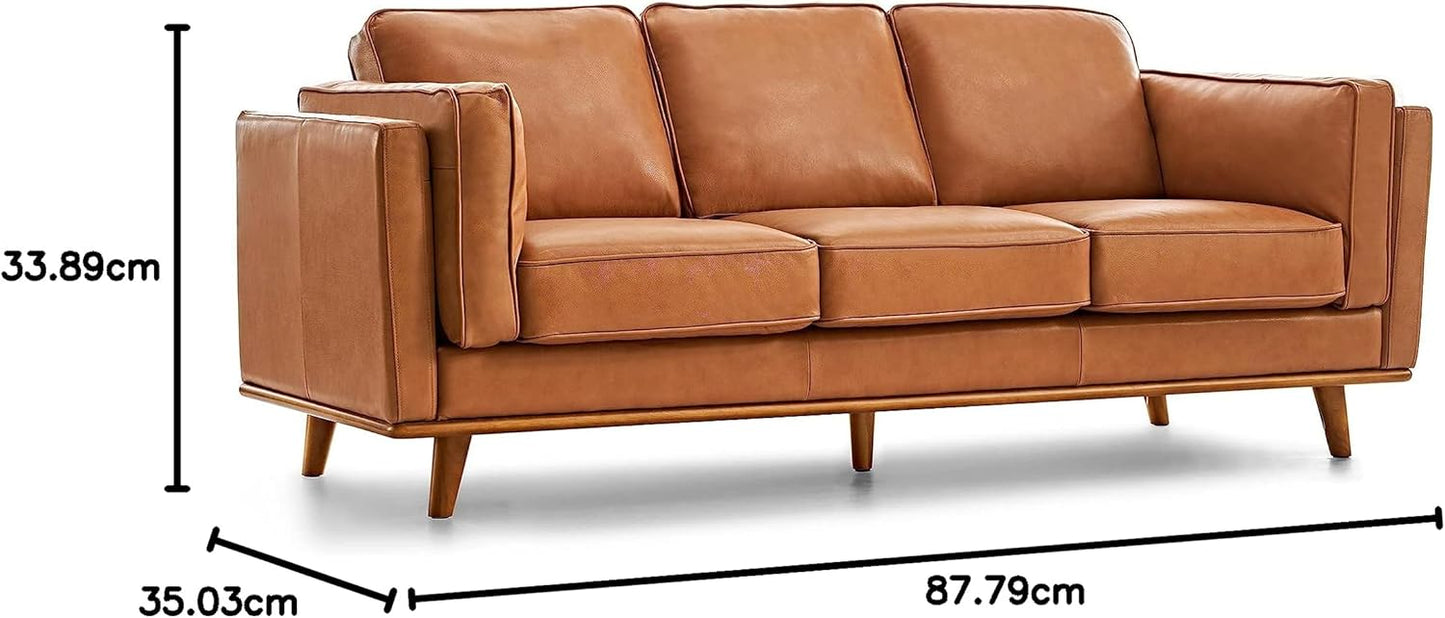 88” Valencia Artisan Full Leather Sofa - Canva Home