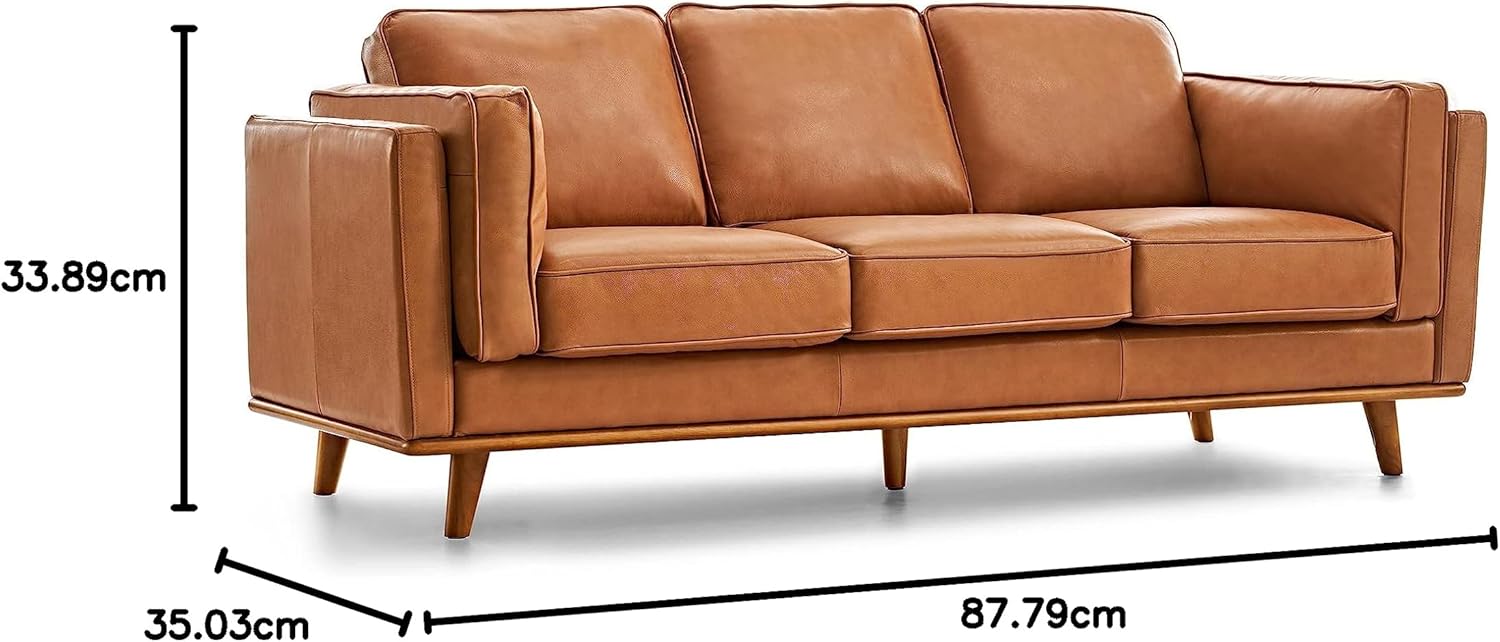 88” Valencia Artisan Full Leather Sofa - Canva Home
