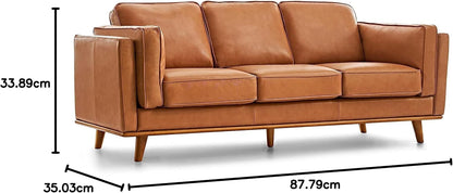 88” Valencia Artisan Full Leather Sofa - Canva Home