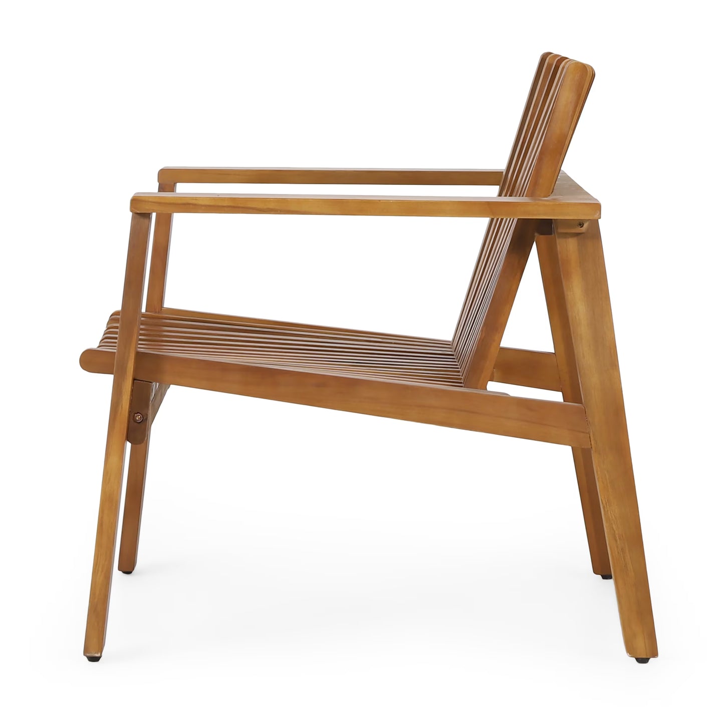 Outdoor Acacia Wood Slatted Club Chairs - Canva Home