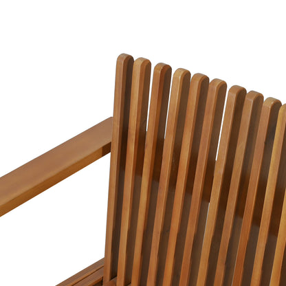 Outdoor Acacia Wood Slatted Club Chairs - Canva Home